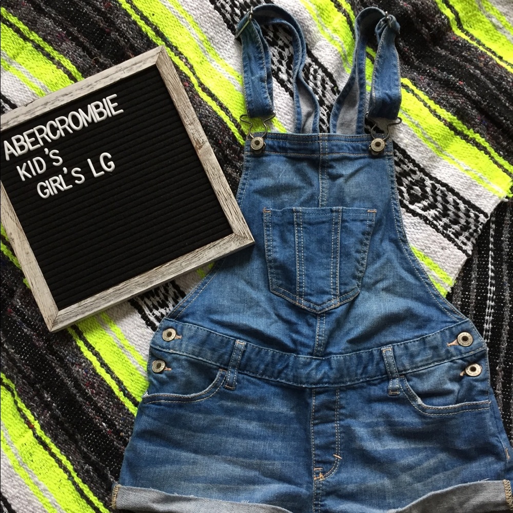 Abercrombie kids girls overalls shorts